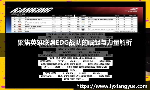 聚焦英雄联盟EDG战队的崛起与力量解析